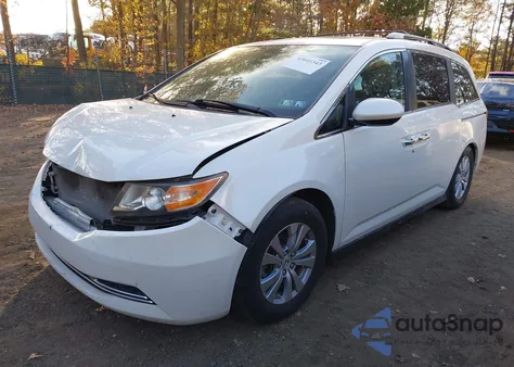 2015 Honda Odyssey Ex-L from USA, damaged, VIN 5FNRL5H69FB111547